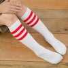 Soccer socks white bottom red strip 2 pack / 27cm (recommended height 60-100cm)
