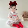 White [national style cherry short sleeves] conjoined / 66