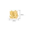K gold square happiness brooch