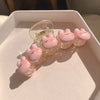 11#pink bunny grab clip