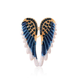 Personalized simple angel wings brooch for women Korean fashion versatile enamel brooch alloy diamond corsage accessories
