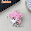 3#pink star duckbill clip