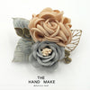 Flower brooch champagne color