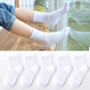 Solid color sports socks white / 1-3 years old (suitable for 22-26 shoe size)