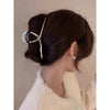 Metal clip cross silver