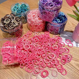 Children's Gradient Color Rubber Band Hair Band Does Not Hurt Hair Rubber Band Girls High Elasticity Hair Band Baby Headband Headwear
