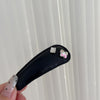 Leather flash diamond - black bb clip
