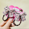 Braid hair clips - coffee black plaid 2pcs