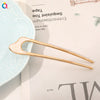Alloy drip oil u-shaped hairpin-wavy white / qiyue factory direct sales
