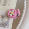 4# rose red small fan mini hairpin