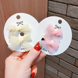 Japanese and Korean girls net yarn bow small hairpin headdress cute baby princess temperament duckbill clip bangs seaside clip
