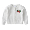 Off-white strawberry knit cardigan / 66cm