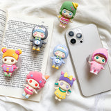 Cute wind cute baby mobile phone airbag bracket desktop lazy air cushion support paste scalable niche Korean ins