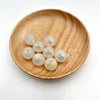 Gilt luminous straight hole bead-white