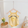 Striped/sling romper / clothing label 66