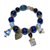Vintage blue heart watch mushroom bracelet