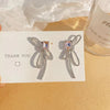 Pink bow earrings