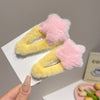 3# yellow plush bb clip-1 pink star
