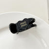 2# black love ponytail clip