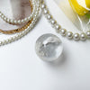 Crystal ball holder-clouds-glitter powder