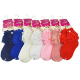 Girls socks baby solid color bow socks pearl lace socks baby sweat wicking cotton socks children socks