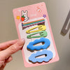 Candy color cute hair clips (blue 10-piece set)