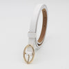 White (1.3 wide oval gold buckle yp) / 105cm long