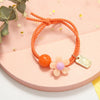 1# [orange line] small flower tag rubber band