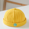 Embroidered letter c yellow / 5 months-3 years old (hat circumference 45-51cm)