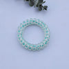 Frosted telephone cord hair ring - lake blue wave point