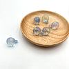 High transparency bungee beads hanging hole-blue