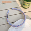 1# blue plaid headband
