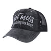 Hot embroidery black mesh / one size fits all