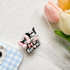 Glitter bracket - bow tie little devil - black