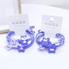 Periwinkle flower basket cartoon cloth label