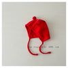Double ball earmuffs red / plus fleece children 44-48