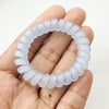 Frosted transparent telephone cord - light blue