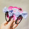 Braid hair clips - blue plaid 2 pack