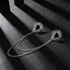 Silver black gemstone