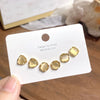 Opal set of 6 stud earrings