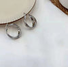 Silver twisted earrings