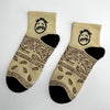 Yellow ghost socks / one size nude socks (38---43)
