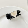 1# white love ponytail clip