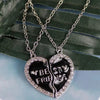 X31-x34 stitching heart necklace 【1 pair】
