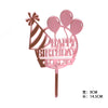 Rose gold hat balloon / single with white card back