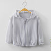 Long-sleeve hooded sun protection suit gray / 90cm