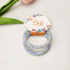 2 pack floral telephone cords - blue
