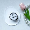 Transparent bracket-clock-black