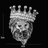 Crown lion antique silver