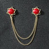 Six-pointed star red pearl